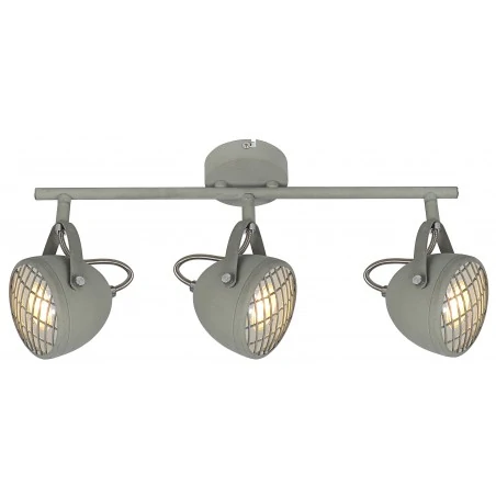 Lampy-sufitowe - metalowa lampa sufitowa listwa w kolorze szarego betonu 3x50w gu10 pent 93-68064 candellux 
