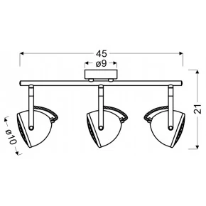 Lampy-sufitowe - metalowa lampa sufitowa listwa w kolorze szarego betonu 3x50w gu10 pent 93-68064 candellux 