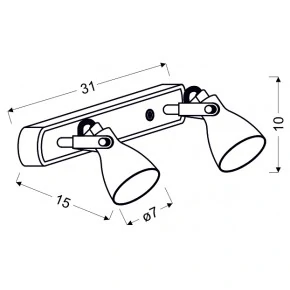 Lampy-sufitowe - podwójna lampa ścienno-sufitowa szaro matowa 2x40w gu10 ash 92-64400 candellux 