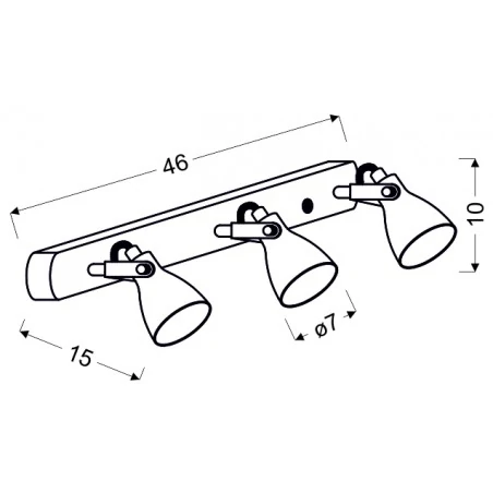 Lampy-sufitowe - listwa sufitowa szaro matowa 3x40w gu10 ash 93-64301 candellux 