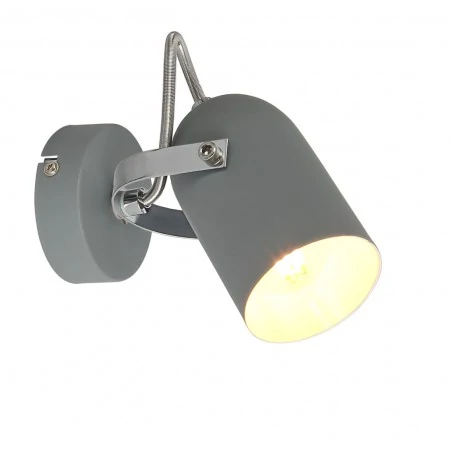 Kinkiety-do-salonu - jednopunktowa lampa ścienna szara 1x40w e14 gray 91-66473 candellux 