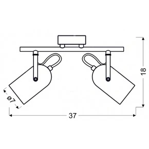 Oswietlenie - lampa sufitowa listwa szara 2x40w e14 gray 92-66480 candellux 