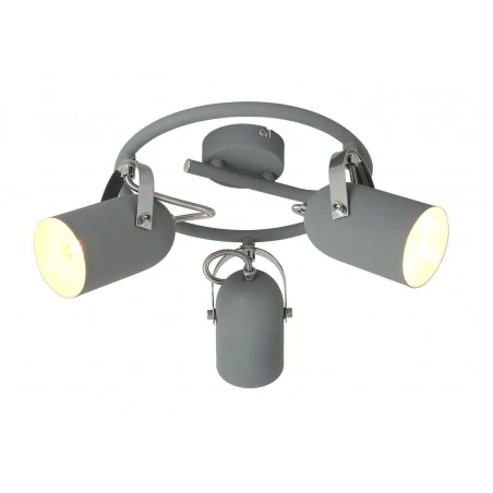 Lampy-sufitowe - szara lampa sufitowa spirala 3x40w e14 gray 98-66497 candellux 