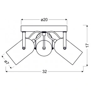 Lampy-sufitowe - lampa sufitowa szara trzypunktowa 3x40w e14 gray 98-66503 candellux 