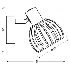 ATARRI LAMPA KINKIET 1X25W E14 BIAŁY+DREWNO