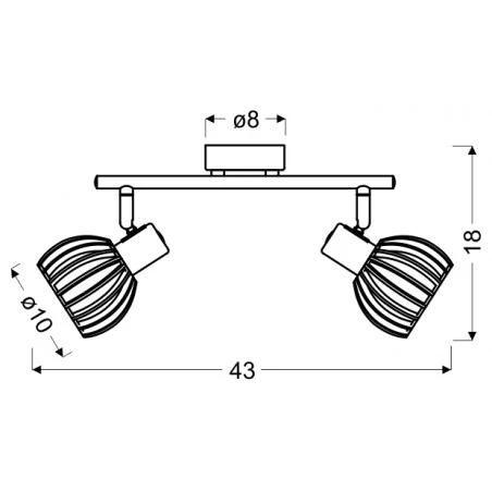 Lampy-sufitowe - oprawa ścienno-sufitowa biała z drewnianym kloszem 2x40w e1492-68088 atarri candellux 