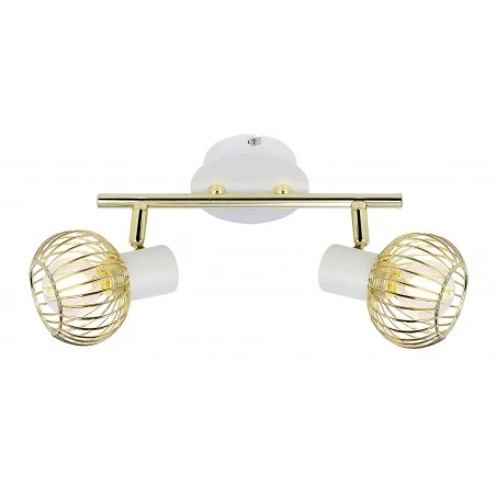 Lampy-sufitowe - biało-złota ażurowa lampa sufitowa 92-61805 oslo candellux 