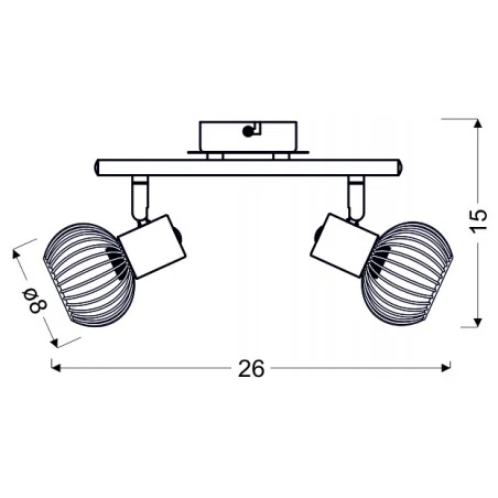 Lampy-sufitowe - spot oświetleniowy ażurowym kloszu 2x14e 40w 92-61843 oslo candellux 