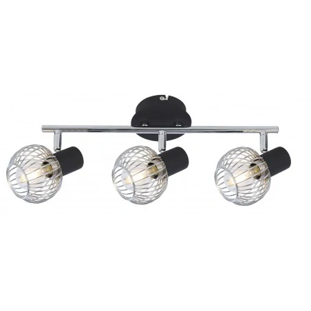 Lampy-sufitowe - oprawa ścienno-sufitowa ażurowa chrom 93-61850 oslo candellux 