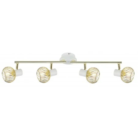 Lampy-sufitowe - lampa poczwórna biało-złota listwa 94-61812 oslo candellux 