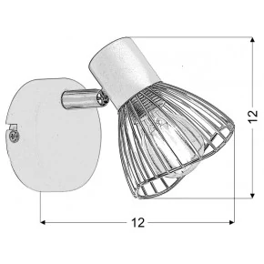 FLY LAMPA KINKIET 1X40W E14 CZARNY