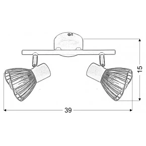 Lampy-sufitowe - lampa sufitowa - listwa o ruchomych kloszach 2x40w e14 fly 92-61904 candellux 