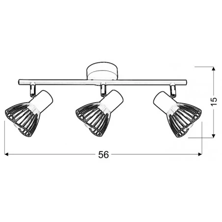 Lampy-sufitowe - lampa sufitowa - listwa biało chromowa 3x40w e14 fly 93-61973 candellux 