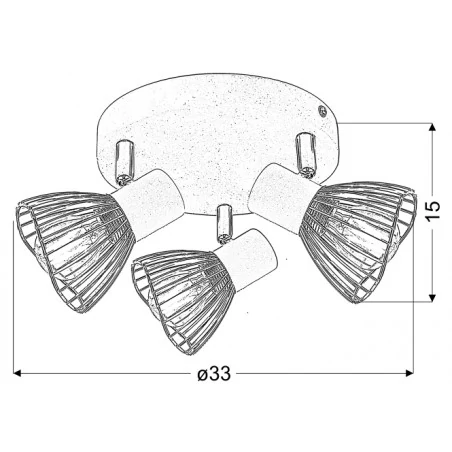 Lampy-sufitowe - delikatny plafon w kolorze biało chromowym 3x40w e14 fly 98-61980 candellux 