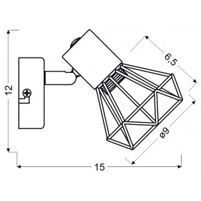VERVE LAMPA KINKIET 1X40W E14 BIAŁY ABAŻUR CHROM