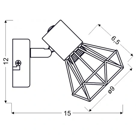 Kinkiety-do-salonu - geometryczny ażurowy biały kinkiet na ścianę verve 91-61331 candellux 