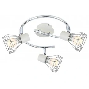 Lampy-sufitowe - lampa sufitowa spiralna chrom z biała podstawą verve  98-61355 candellux 