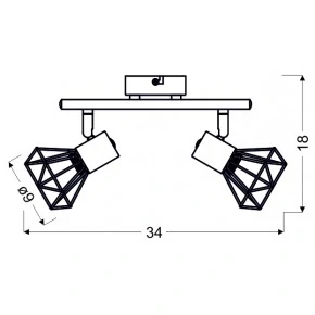 Lampy-sufitowe - efektowna lampa sufitowa listwa 2x40w e14 verve 92-60976 candellux 