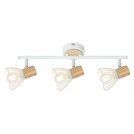 Lampy-sufitowe - lampa sufitowa - listwa biało - brązowa 3x25w e14 chile 93-61638 candellux 