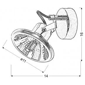 Kinkiety-do-salonu - ruchoma lampa ścienna chromowa 1x3,5w led g9 moon 91-28075 candellux 