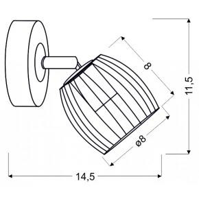 Kinkiety-do-salonu - kinkiet w kolorze czarnego matu 1x3w led gu10 zonk 91-54319 candellux 