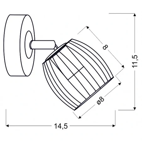 Kinkiety-do-salonu - kinkiet w kolorze czarnego matu 1x3w led gu10 zonk 91-54319 candellux 