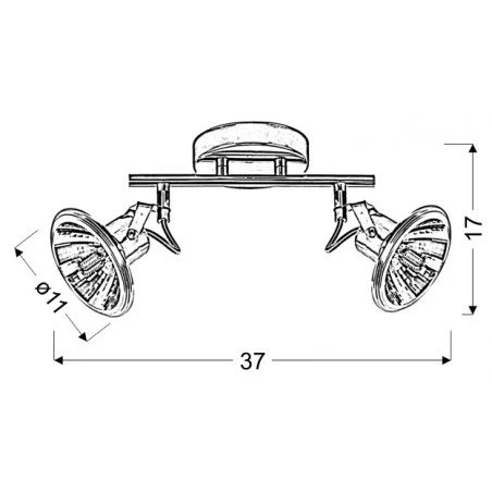 Lampy-sufitowe - chromowa listwa oświetleniowa 2x3,5w led g9 moon 92-28082 candellux 