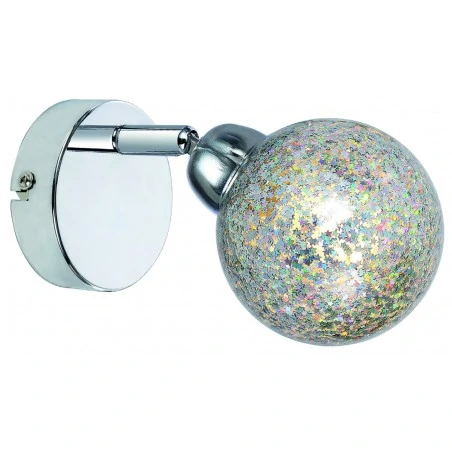 Kinkiety-do-salonu - chromowy kinkiet + dekoracyjne gwiazdki na kloszu 1x4w led g9 kaleidoscope 91-61553 candellux 