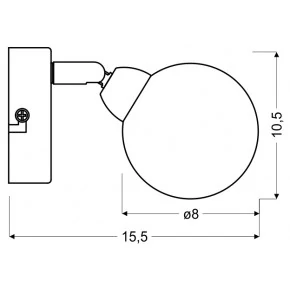 KALEIDOSCOPE LAMPA KINKIET 1X4W LED G9 CHROM