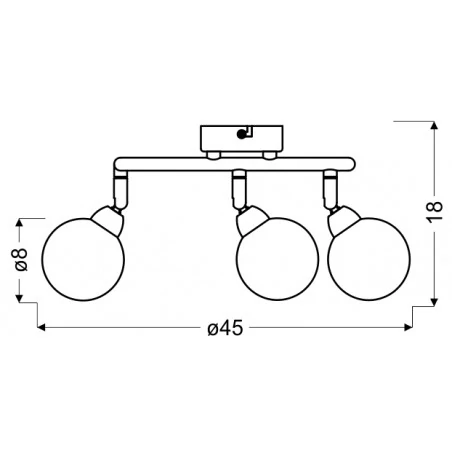 Lampy-sufitowe - lampa sufitowa na 3 żarówki w gwiadki g9 3x4w chrom kaleidoscope 98-61577 spirala candellux 