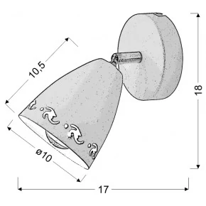COTY LAMPA KINKIET 1X40W E14 BIAŁY MAT