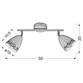 Lampy-sufitowe - metalowa lampa sufitowa w kolorze biały mat 2x40w e14 coty 92-67128 candellux 