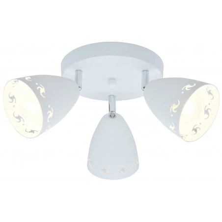 Lampy-sufitowe - trzypunktowy plafon biało matowy 3x40w e14 coty 98-67135 candellux 