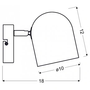 AZURO LAMPA KINKIET 1X40W E27 SZARY MAT