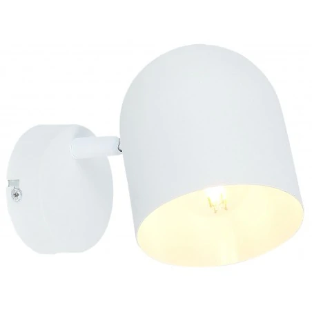 Kinkiety-do-salonu - biały kinkiet o ruchomym kloszu 1x40w e27 azuro 91-63243 candellux 