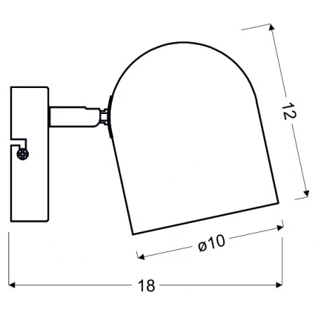 Kinkiety-do-salonu - biały kinkiet o ruchomym kloszu 1x40w e27 azuro 91-63243 candellux 