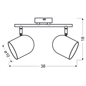 Lampy-sufitowe - podwójny spot sufitowy w kolorze klasycznej bieli 2x40w e27 azuro 92-63250 candellux 