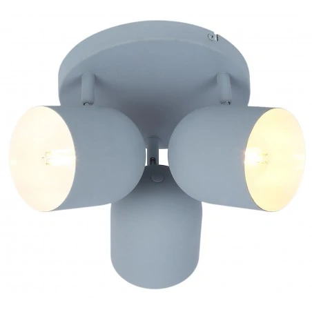 Lampy-sufitowe - potrójny spot sufitowy w modnym szarym macie 3x40w e27 azuro 98-63236 candellux 
