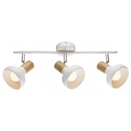 Lampy-sufitowe - trzypunktowa lampa sufitowa biała 3x40w e14 puerto 93-62673 candellux 