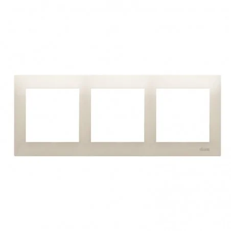 Ramki-potrojne - kremowa ramka potrójna do puszek karton-gips drk3/41 simon 54 premium kontakt-simon 