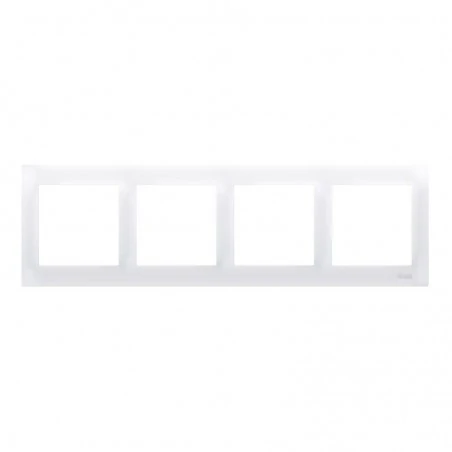 Ramki-poczworne - biała ramka poczwórna do puszek karton-gips drk4/11 simon 54 premium kontakt-simon 