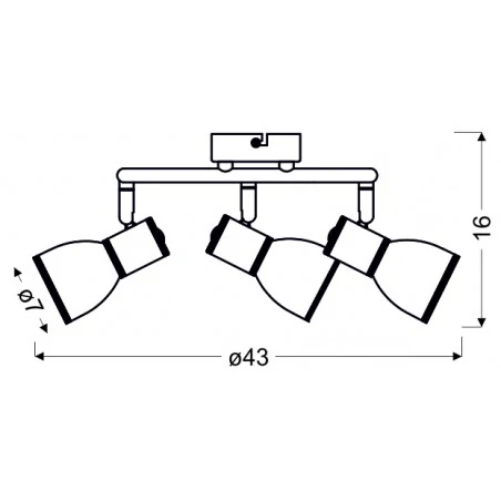 Lampy-sufitowe - potrójna lampa sufitowa - spirala e14 3x40w fido 98-63380 candellux 