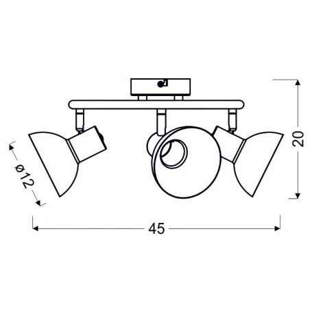 Lampy-sufitowe - lampa sufitowa loft czarna ze złotym wnętrzem potrójna spirala e27 3x40w diso 98-63434 candellux 