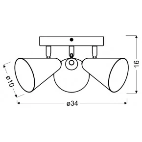 Lampy-sufitowe - sufitowa lampa potrójna szary mat 3xe14 98-63328 amor candellux 