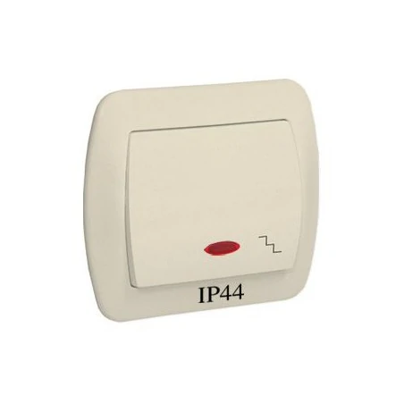 Wylaczniki-schodowe - beżowy włącznik schodowy z podświetleniem bryzgoszczelny ip44 aw6bl/12 simon akord kontakt-simon 