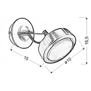 Kinkiety-do-salonu - jednopunktowy kinkiet o ruchomym kloszu 1x9w gx53 earth 91-15788 candellux 