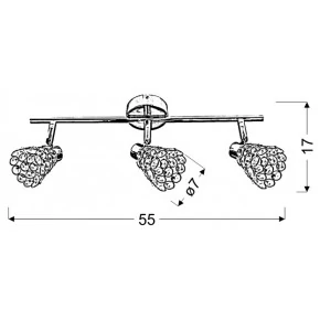 Oswietlenie - glossy lampa sufitowa listwa 3x40w g9 mosiądz 93-00453 candellux 