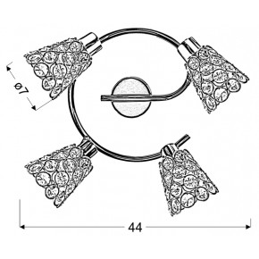 Lampy-sufitowe - lampa sufitowa - spirala z kryształkami 4x40w g9 glossy 8-00484 candellux 