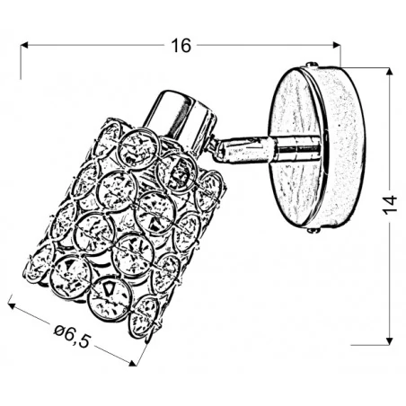 Kinkiety-do-salonu - złoty kryształowy kinkiet g9 40w york  91-70098 candellux 