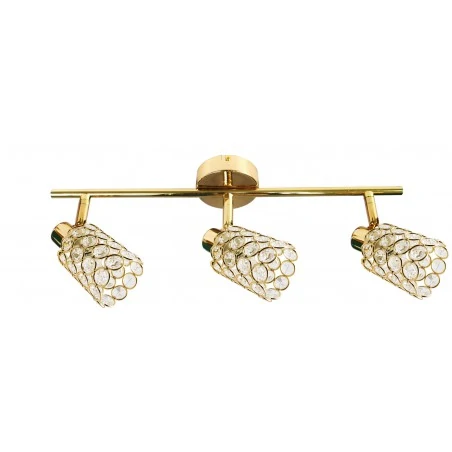 Lampy-sufitowe - złota listwa oświetleniowa zdobiona kryształkami york 93-70111 candellux 